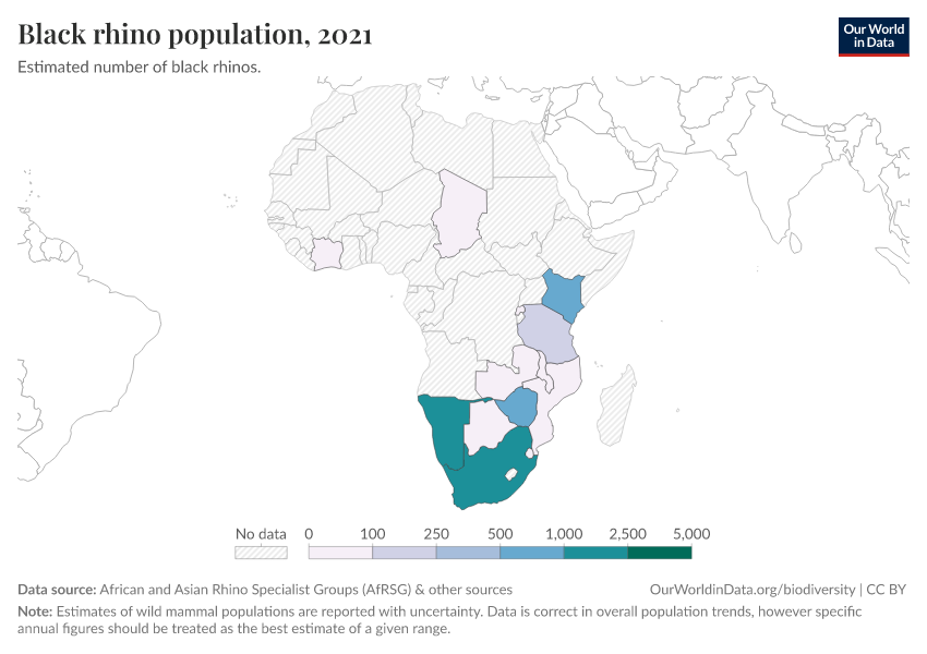 A thumbnail of the "Black rhino population" chart