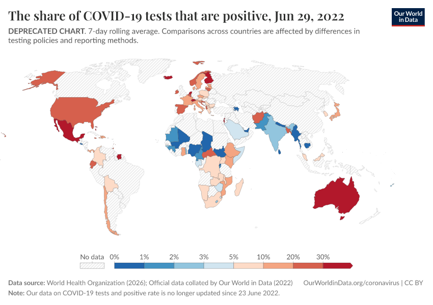 A thumbnail of the "The share of COVID-19 tests that are positive" chart