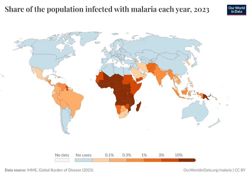 A thumbnail of the "Share of the population infected with malaria each year" chart