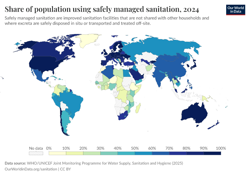 A thumbnail of the "Share of population using safely managed sanitation" chart