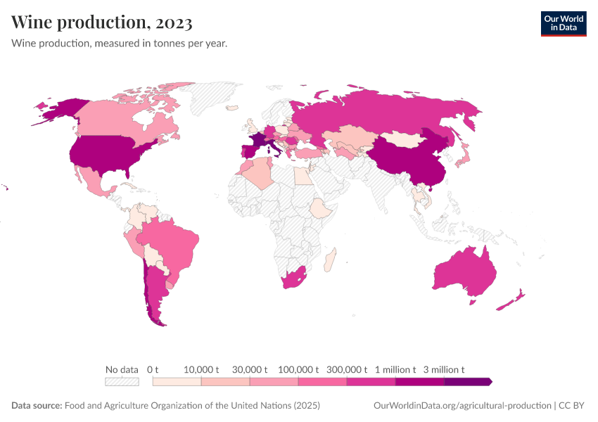 A thumbnail of the "Wine production" chart